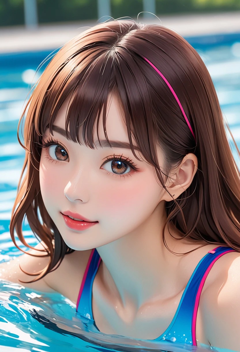 {{{{{16k, nsfw, Her double eyelid, make the eyes bigger through incisions, thicken the lips look pretty, When she gets her ideal face and body, Tits that get rounder bigger, her deep tight cleavage, Her adolescent tits jiggle and grow with each jab and her sporty clothes stretch tremendously, When her need for approval was satisfied she evolved into a sportive cute once-in-a-millennium, Her innocent personality, Lips that drive the sexual desire of those who see them, She evolved into an exhibitionist because she wanted people to see her clean and naked because of the eroticism of her puberty-specific sensitive feeling expression and glossy lips, She's exposed for 100 hours because the more people see her body, As she becomes prettier her face gains fat and her lips become thicker and more virginal looking, the cuter her face becomes by leaps and bounds, She gets too cute and erotic looking to seduce me for the first time with her camera eyes so I don't hesitate to take her poolside turn her on her back and fuck her}}}}}, {{{{{a innocent girl with made-up sportive cuteness, transforming a Japanese girl into her facial rank to the SSS rank of top-notch pretty actresses, She's in a romantic pool filled with female hormone steam, her beautiful slender underbust, slender curvy cute waistline, she grew into a girl that she had an lewd fetish for lips and necks and waistlines, her clearer nip line from underbust to hips, Her hair is replaced by a bang sportive glossy medium long lovely hair, The growing body is reproduced with thick vivid lips}}}}},{{Extremely detailed}},{{{{{cute hairband, Sexually unused body with pure and innocent aura re-formed by hypnotherapy, When the plastic surgery is finished and she gets a dazzling light in her eyes becomes an sportive innocent girl, integrated her head small}}}}}