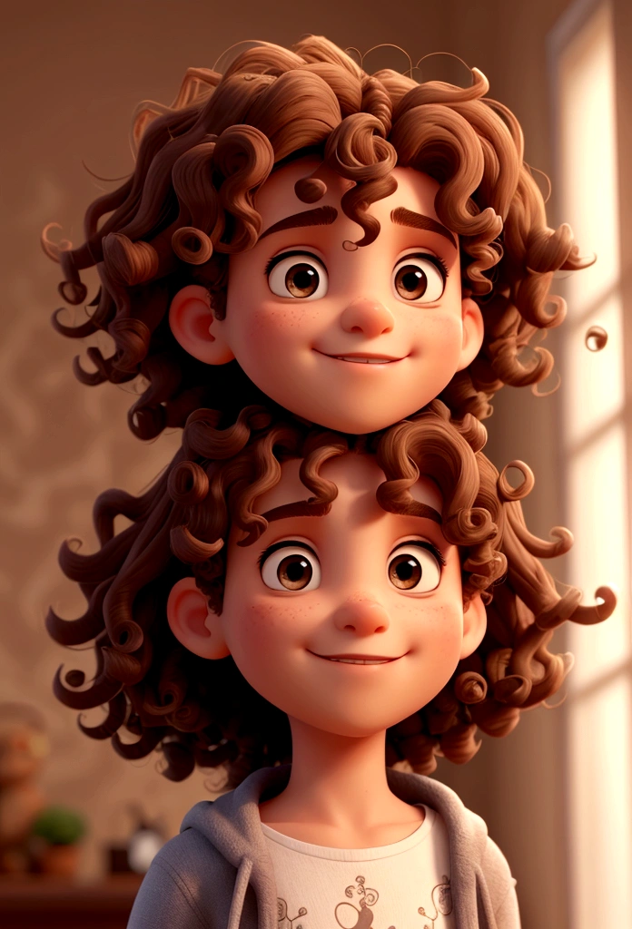 make him with curly hair