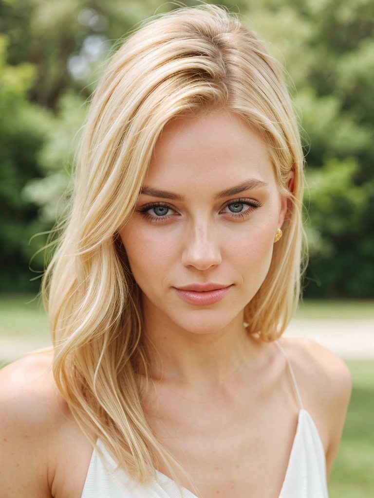 a close up of a blonde woman in a dress posing for a picture, actress, photoshoot, very attractive and beautiful, cute beautiful, with cute - fine - face, very seductive pose, attractive and beautiful, portait photo profile picture, stylish, beautiful cute, leaked image, photo shoot, solo photoshoot, stunning blonde woman,