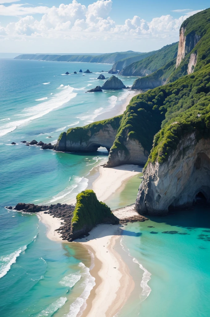 A beach that is far away