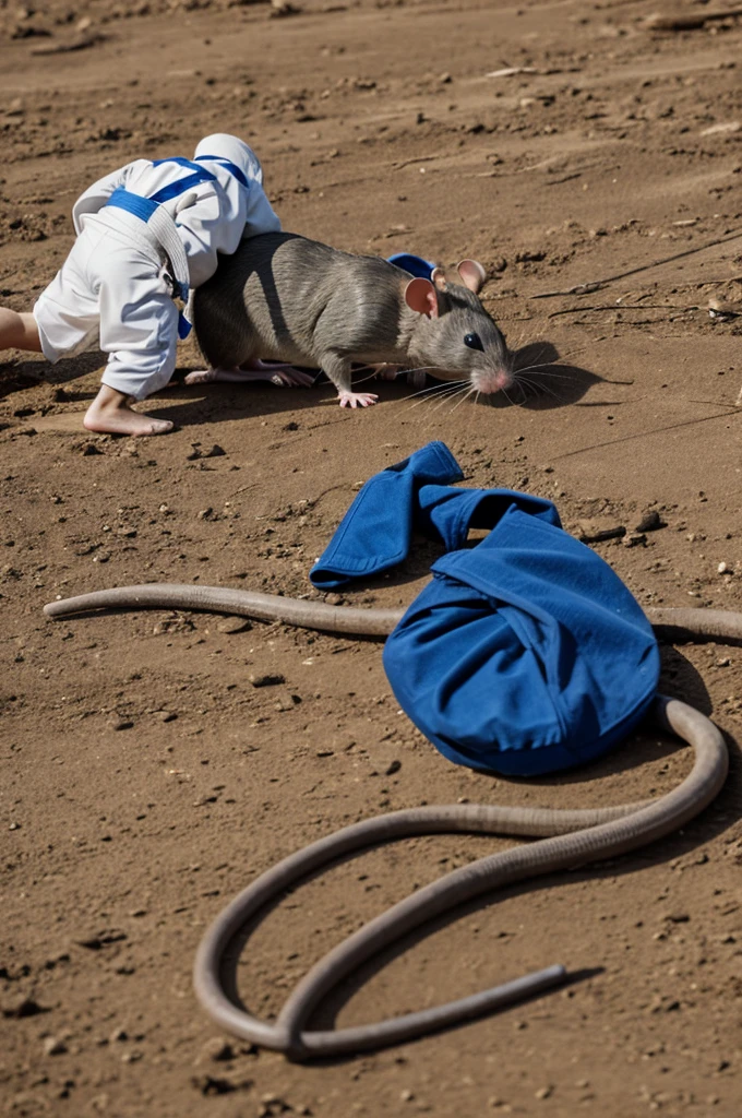 Rat in a judo suit 