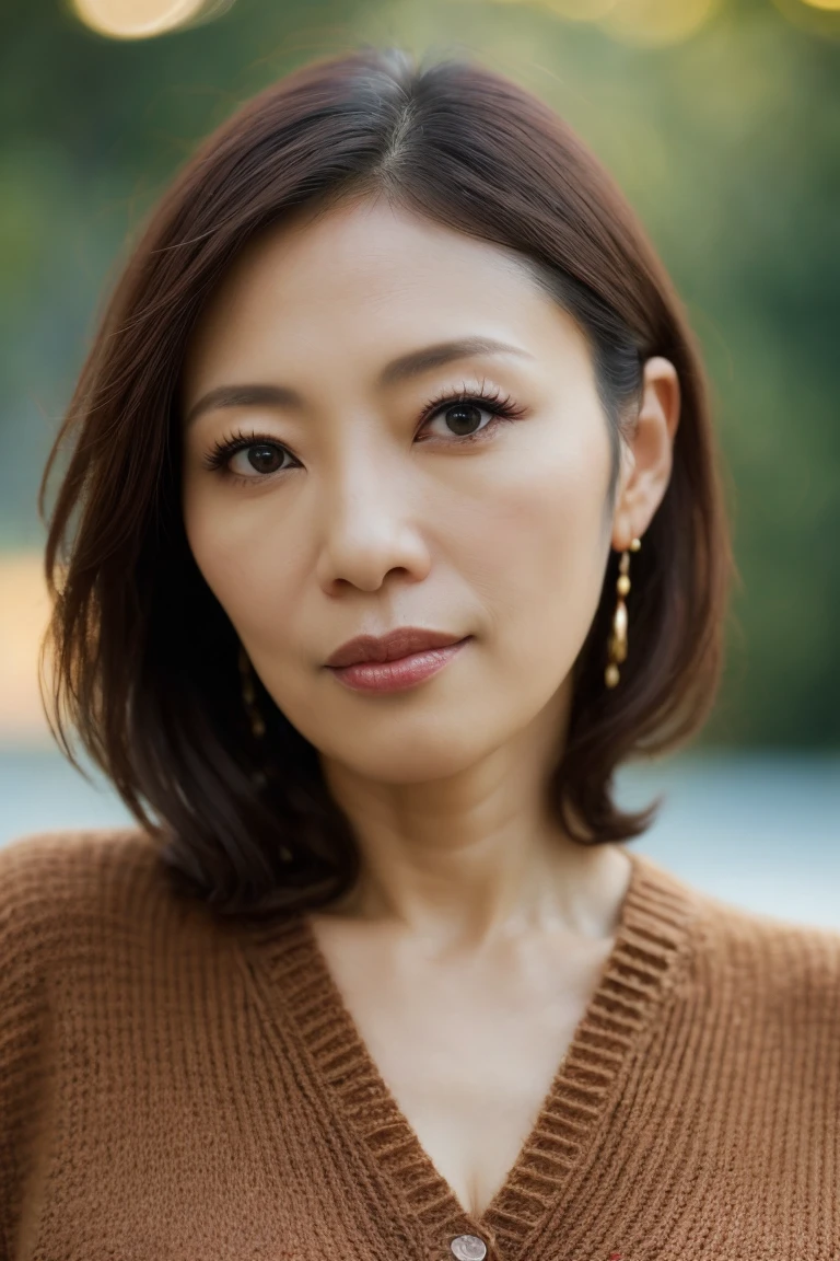 Portrait of a middle-aged Taiwanese woman, 40 years old, cute face, Slim, Tortitz, (big sagging:1.1), huge nipples, wear (Sexy sweater:1.2),  Bokeh background, Simple background, (highly refined skin:1.0), (masterpiece:1.2) (lifelike:1.2) (Bokeh) (best quality) (intricate details) (8K) (high dynamic range) (analog film) (canon d5) (movie lighting) (sharp focus),running