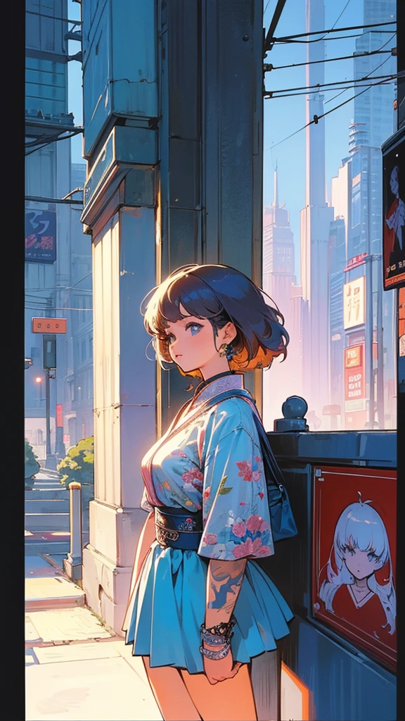 (80's, Retro), (Album cover), (masterpiece, highest quality, Intricate details), ,
girl, alone,
City scene, City of night, Tokyo, High Fashion,