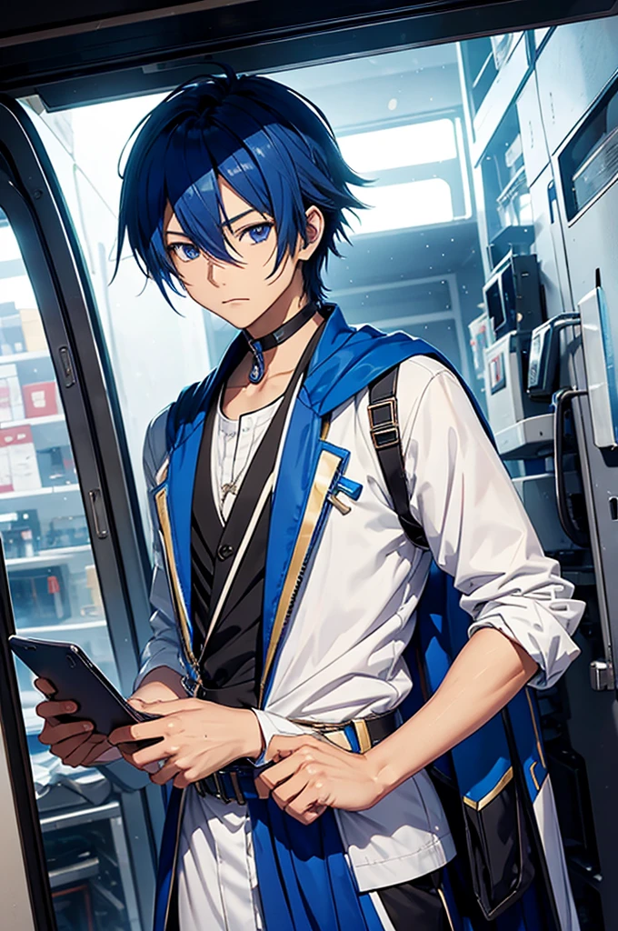 Kaito faces difficulties adapting to the technologies and customs of our world