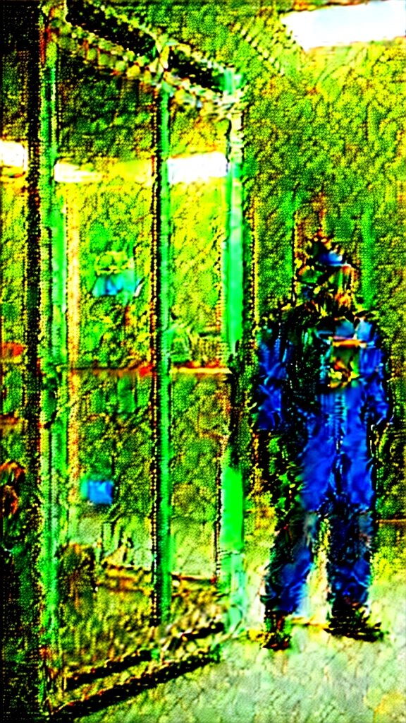 a man hold gun wearing an orange jumpsuit standing in front of a glass cage inside is an experimental monster, Strange creature in a futuristic chemical laboratory, a single man wearing a hazmat suit, he being in the alchemist's lab, half-life 3 ( 2 0 2 6 ), future lab 2099, aperture science test chamber, smoke, hazmat suit, still from the movie half-life, the dead and two robots in the void. Images of radioactive symbols are everywhere. Virus biology experiment. A radiation symbol on a white background, radioactive particles, nuclear waste, people. radiation logo. Monster aliens.
