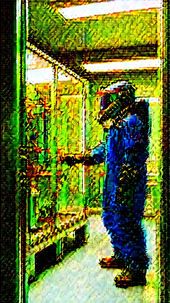 a man hold gun wearing an orange jumpsuit standing in front of a glass cage inside is an experimental monster, Strange creature in a futuristic chemical laboratory, a single man wearing a hazmat suit, he being in the alchemist's lab, half-life 3 ( 2 0 2 6 ), future lab 2099, aperture science test chamber, smoke, hazmat suit, still from the movie half-life, the dead and two robots in the void. Images of radioactive symbols are everywhere. Virus biology experiment. A radiation symbol on a white background, radioactive particles, nuclear waste, people. radiation logo. Monster aliens.