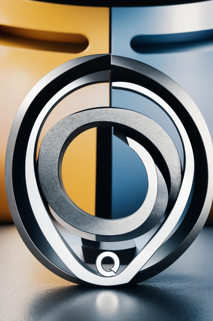 Create a logo representing Q and C where Q and C are in the form of rings and they are interlinked to form infinite symbol. The log should represent hardware, software, drag and drop feature, cloud connected platform, collaboration, iot platform.