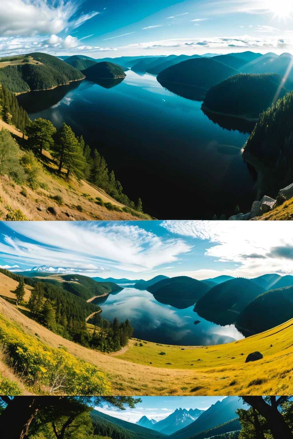 a landscape through virtual reality viewers