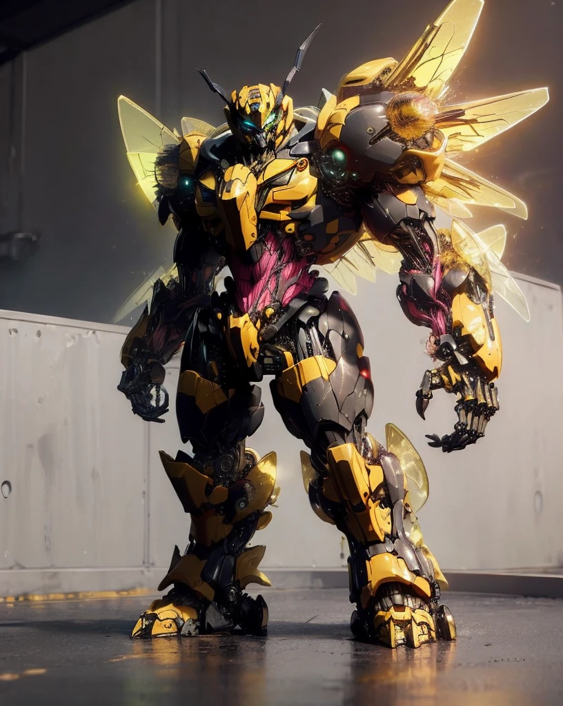 Transformers prime AI based on bumblebee, with black color with yellow