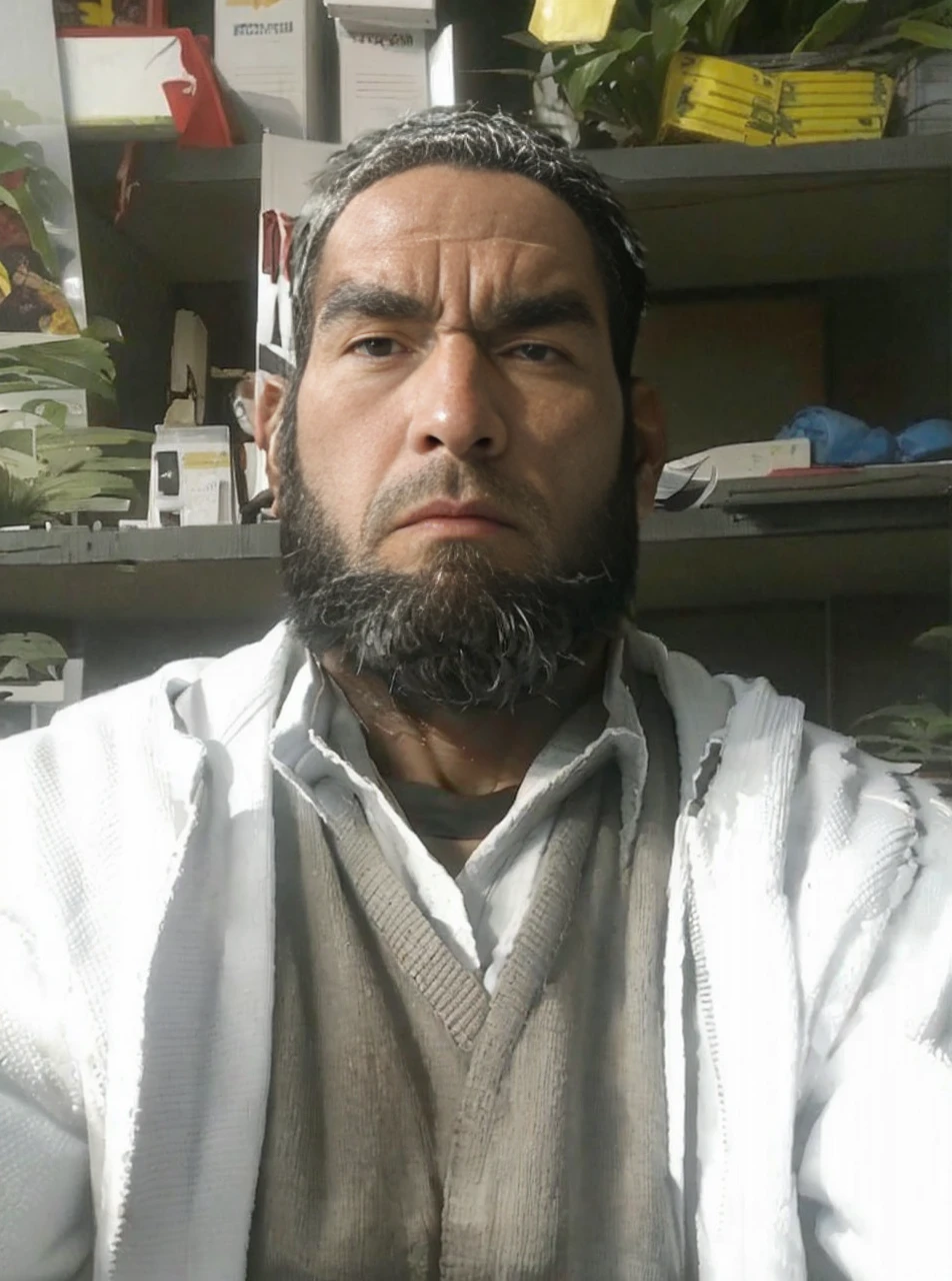 1  man ryu solo、Fighting Game Fighter、street fighter , wearing complete karate kimono、Fitness Body Shape、Pose ready to fight、battle look, close up,  karate pose, making a hadoken special move