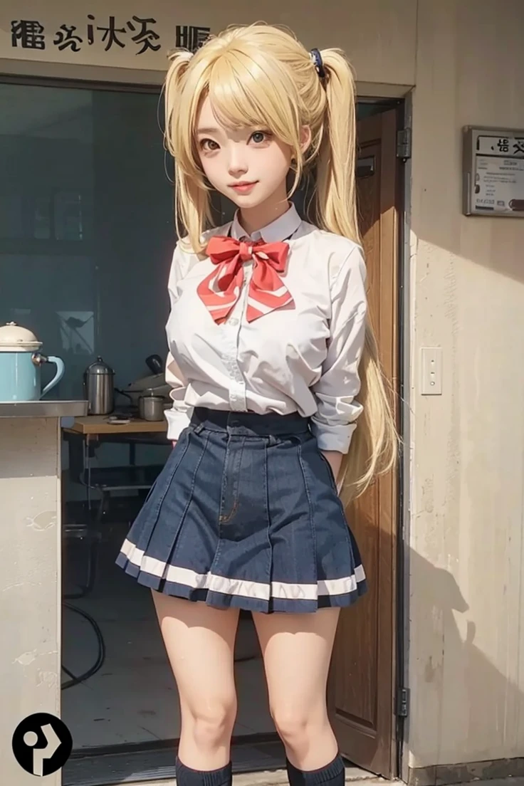 1girl, nagisa, blonde hair, realistic