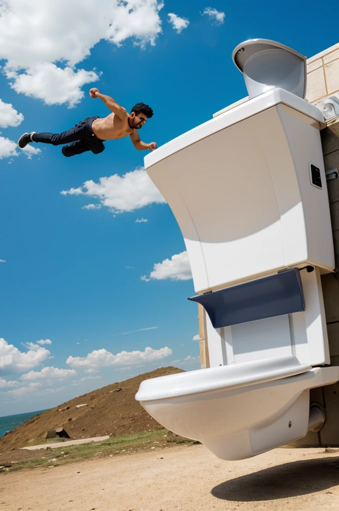 Skibidi toilet flying vs men camera