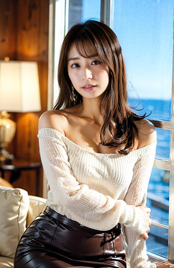 The sky turns red、Off the shoulder、Troubled face、Wet white t-shirt and jeans、、Light brown hair、Elegant hairstyle、Blue Eyed Woman、A woman with a cute upward gaze、When the sky gets dark、The sky turns red as the sun sets、Tight clothing that shows your body lines、、Elegant summer knitwear、Elegant summer sweater、Leather Belt、Short skirt、Dress elegantly着こなす、Luxury Bagedium Shorthair:1.4))、The sun shines on her、Light brown hair、Light brown hair、The sky was dyed red、There are clouds、private's cute、彼女のAmple breastsは服の上からでも明らかです.、輝く太陽はとてもbeautiful、Dusk is approaching、Lens flare、I can see the sunset、((Sunlight reflecting off the ocean、Ocean View、The sun shines on the sea、'beautiful.、Small earrings、private'evening、Birds are also flying、、Brown Hair Color、Tying up hair、The woman is on the right:1.4))、Luxury Leather Belts、Shiny clothes、Light beige hair color、Background Blur、Braid only the front hair、Light brown hair、{{Cowgirl Shot}}、((Close-up shot from the waist up、Ample breasts:1.4))、にっこりsmile、Silk clothing、服からでも分かるAmple breasts、Braid only the front hair、Cowboy Shot、Gorgeous white collared silk shirt and brown skirt、Dress elegantly、Luxury Bags、素敵なsmile、((Ample breasts))、Full body photo、ring、Short skirt、Tuck your hair behind one ear、Silver Necklace、smile、 Elegant ponytail、Caustics、Highly detailed photos、Very beautiful and ideal short hair、Super no makeup、(8K、RAW Photos、Highest quality、masterpiece:1.2)、(Realistic、Realistic)、1 Girl、((Medium Short Hair、Looking into the camera:1.4))、Hair blowing in the wind