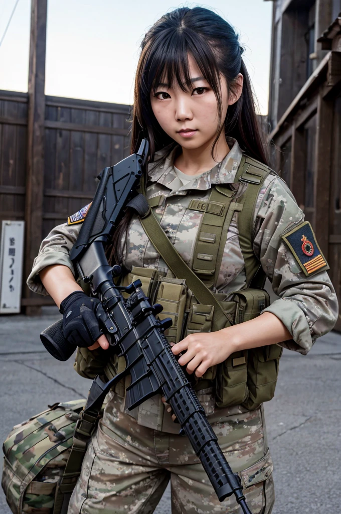 nsfw,(Highest quality:1.2),32k HDR,High resolution,Japanese women in the U.S. military,Holding an automatic rifle,have a tense look on one's face,Bulletproof vest,Backpack,Japanese women,A detailed depiction of the Hulk wielding an automatic rifle in a post-apocalyptic world,Check out the realistic skin texture of the Hulk,Capture every subtle detail,The scene should be gritty.,Debris and impurities scattered around,Dimly lit basement,ruins,Inside the room,Contrasting with the desolate background,Images must be of the highest quality,High resolutionとフォトリアリスティックなレンダリング.((first round)),((Torn clothes)),((Detained)),((rope,rope,Lock)),((Nipples)),