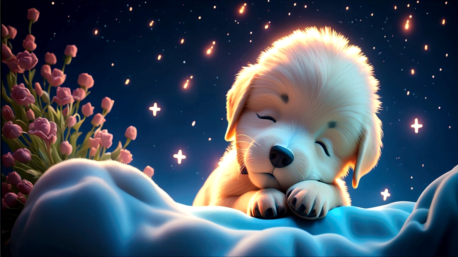 Cute dog sleeping