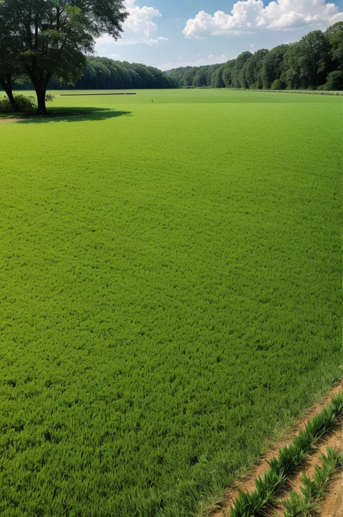 A field with space to plant and that has integrated lakes