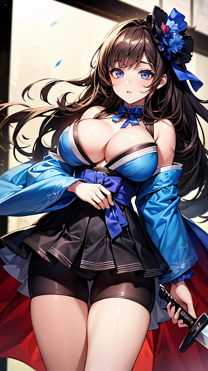 （Very delicate and beautiful：1.2）super model,,Big Breasts,Beautiful breasts,voluptuous,【bike shorts】,,【3girls】,,Highest quality, High resolution, 8K,Kick in a hurry.mini skirt,Japanese Lolita,knife,Blue Flame