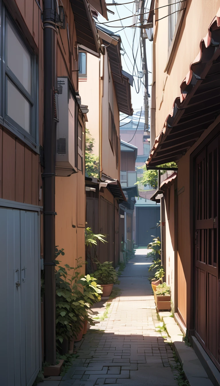 alley in residential area Setting