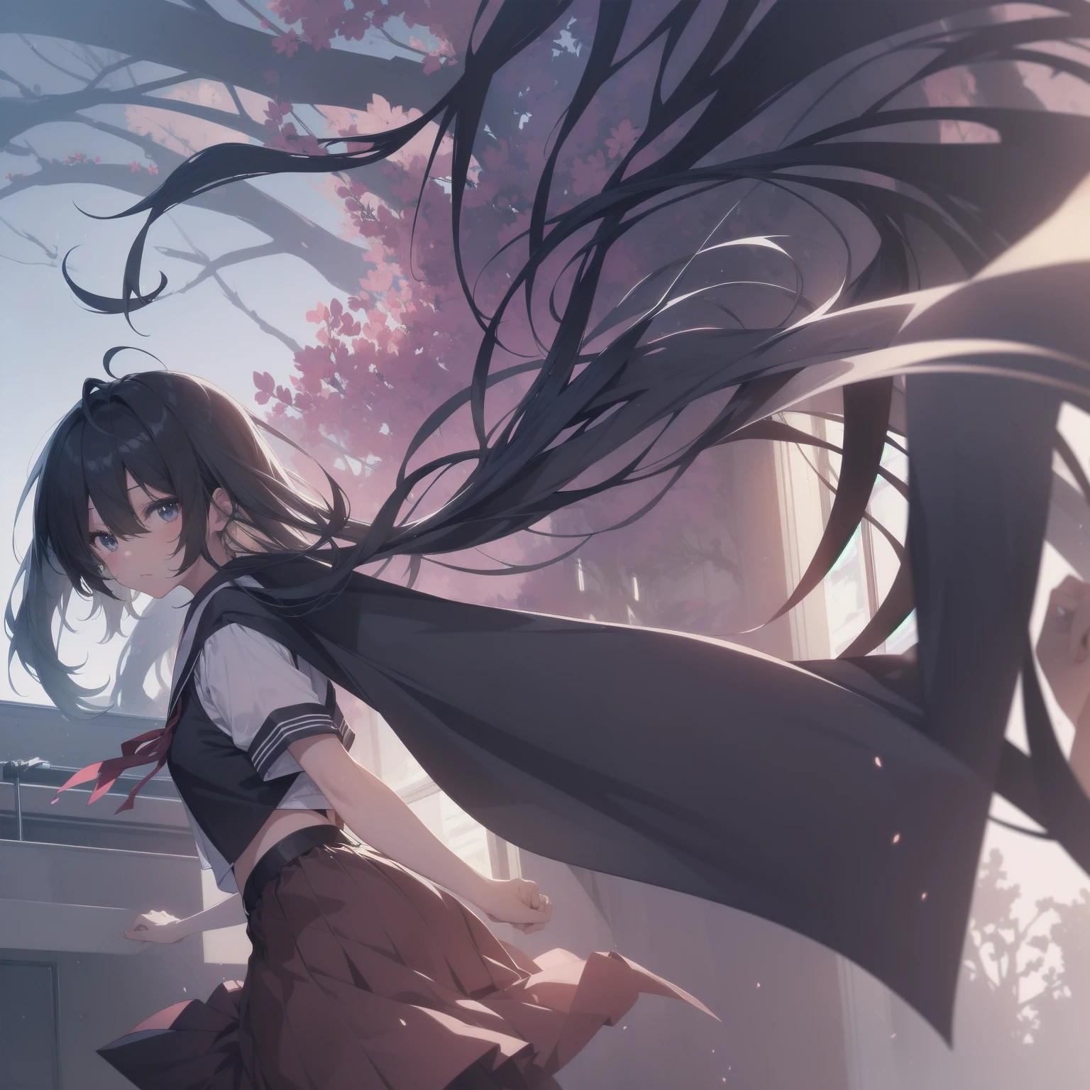 ultra-absurdres-Top quality by artist God, ultra-detailed, high resolution, anime moe artstyle, best anime 8k konachan wallpaper, pixiv contest winner, pool:2810, perfect anatomy,break, 1girl, (Please draw a girl walking sleepily to school alone. )break,(Solo,little female, 13-year-old:1.3),Full limbs, complete fingers,a junior high school student, (very short hair), short cut, flat chest, , small butt, small black eyes, beautiful detailed eyes, well-proportioned iris and pupils, expressive eyes, highres detailed hair, soft expression, salor school_uniform, sailor collar, serahuku, bow, pleated skirt,(Detailed Lighting), (Detailed background), in the School commute route. break,super detailed skin, Best cinematic lighting powered by famous artist, 8k,beauty illustration,photoshop_(medium),very aesthetic,break,((artist:toosaka_asagi )), artist:clamp ,artist:carnelian ,artist:kantoku ,
