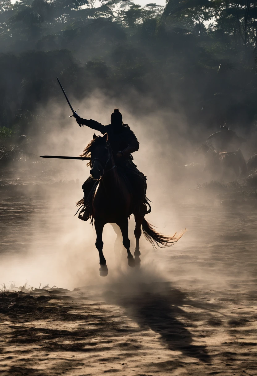 And in the midst of so much devastation, I saw a shadowy silhouette of a man riding a horse, wielding a sword and annihilating several Amazons. 