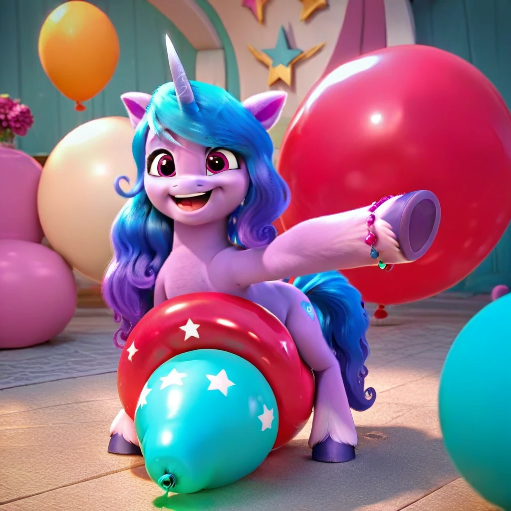 score_9, score_8_up, score_7_up, score_6_up, score_5_up, score_4_up,
female, Izzy Moonbow, solo, looner, nonpop, balloon nonpop, detailed background, , selfie, fanservice, plot, balloon fetish, balloon support, 3d, hd, 4k, solo,
safe, rating safe,
spreat, blowing up balloons, balloon blowing, wide hips, arched back, overinflated balloon, tight balloon, necked balloon, translucent balloon, white star print on balloon, balloon inflation, bouncing, squeaking, noisy, loud,
My Little Pony: Make Your Mark, My Little Pony: A New Generation, cinematic, dynamic angle, depth of field, bloom, subsurface scattering