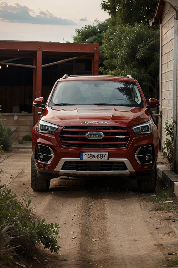 A red SUV