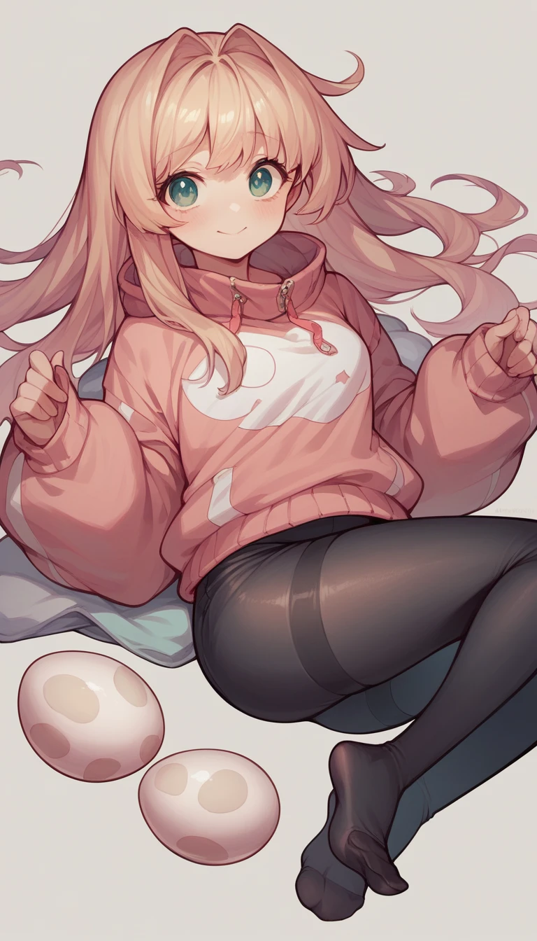 Eggs (nod) wearing cute black leggings 4k photo