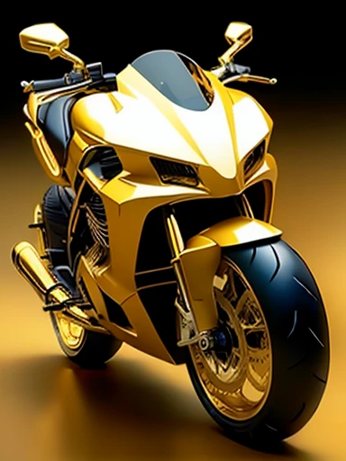 motorcycle made of gold