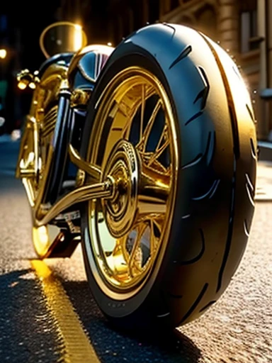 motorcycle made of gold