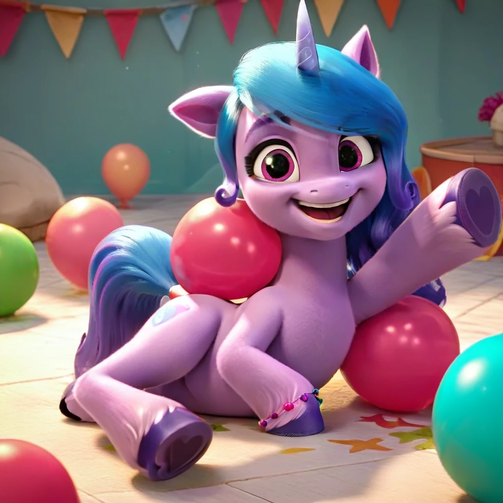 score_9, score_8_up, score_7_up, score_6_up, score_5_up, score_4_up,
female, Izzy Moonbow, solo, looner, nonpop, balloon nonpop, detailed background, party, selfie, fanservice, plot, balloon fetish, balloon support, 3d, hd, 4k, solo,
safe, rating safe,
spread legs, plot, blowing up balloons, balloon blowing, wide hips, arched back, overinflated balloon, tight balloon, necked balloon, translucent balloon, white star print on balloon, balloon inflation, bouncing, squeaking, noisy, loud,
My Little Pony: Make Your Mark, My Little Pony: A New Generation, cinematic, dynamic angle, depth of field, bloom, subsurface scattering