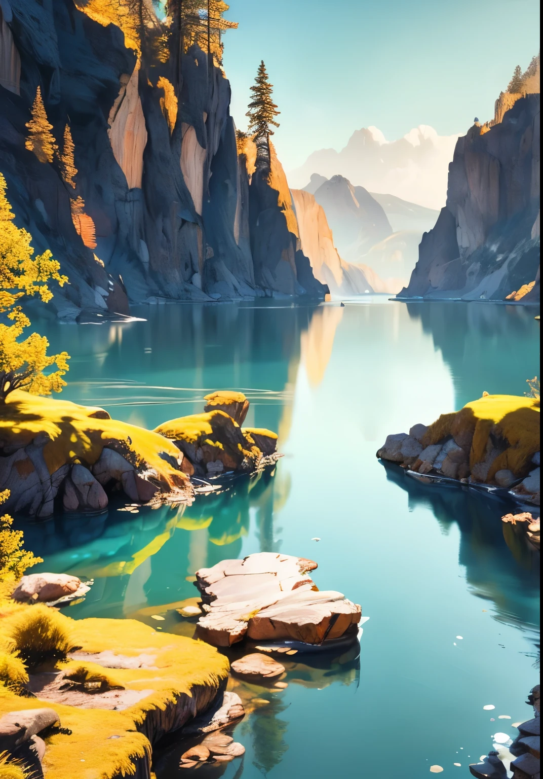 landscape,water,(Highly detailed CG Unity 8k wallpaper), The most beautiful works of art in the world,Professional majestic oil painting,Complex, High detail, Sharp focus, dramatic, Photorealistic pictorial art