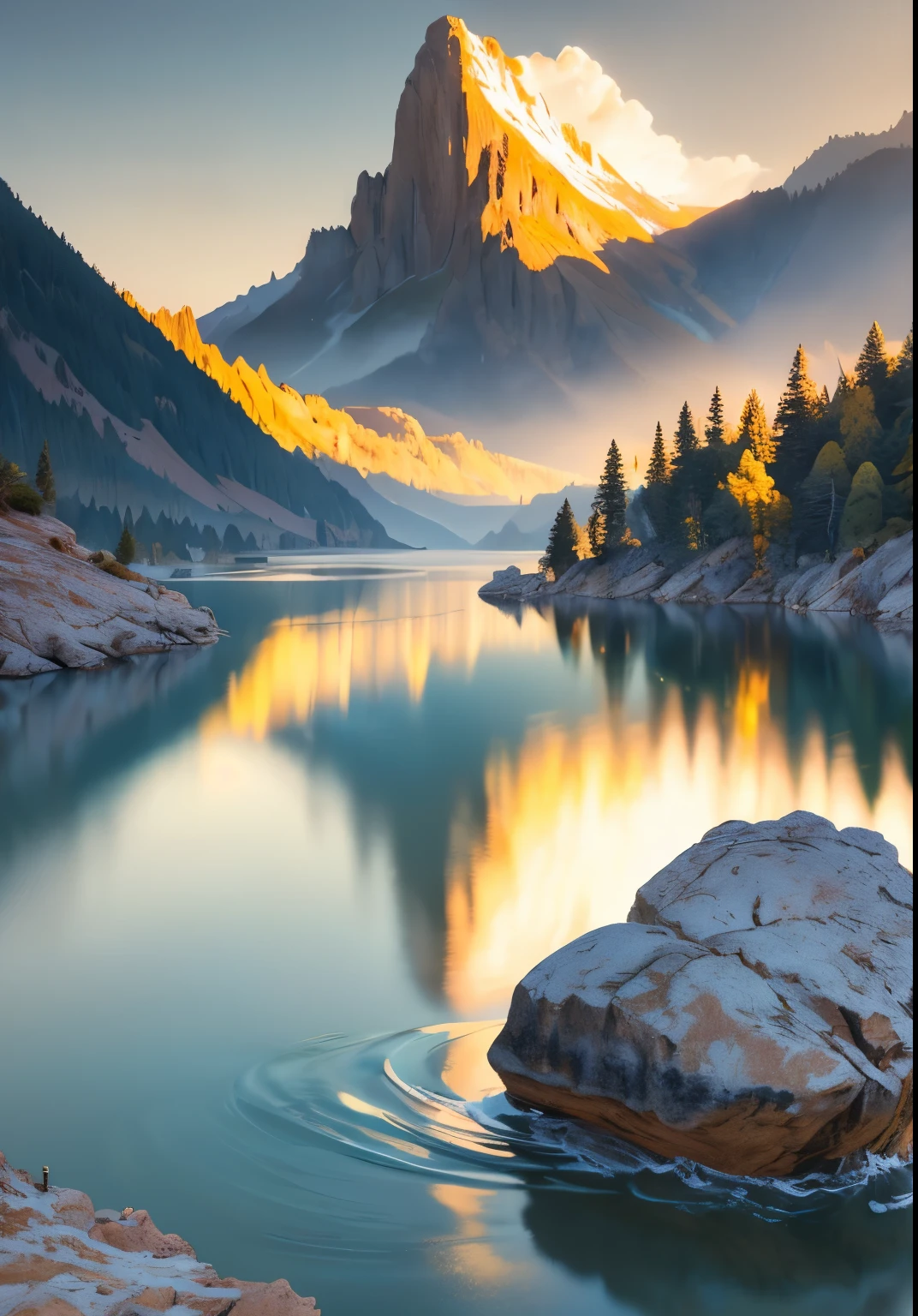 landscape,water,(Highly detailed CG Unity 8k wallpaper), The most beautiful works of art in the world,Professional majestic oil painting,Complex, High detail, Sharp focus, dramatic, Photorealistic pictorial art