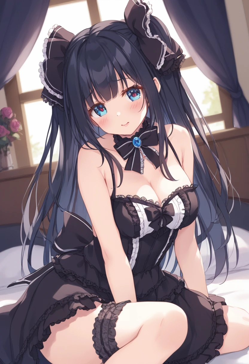 Cute beautiful girl、Embarrassed、naked、Gothic ta、A sweet and adorable blush、Beautiful Lips、Beautiful Eyes、