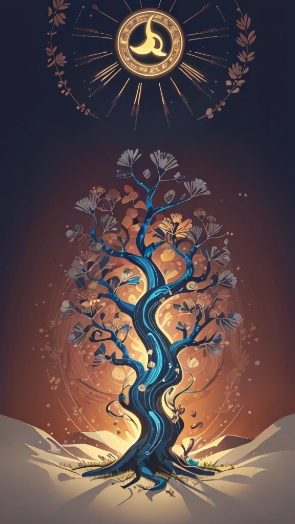 circular tree,four seasons,spring,summer,autumn,winter,leaves,roots,branches,trunk,ornate border,decorative,digital illustration,artwork,movement,time,swirling background,dark background,vibrant colors,natural,life cycle,growth,change,nature,life,peace,harmony,spirituality,symbolism,digital art,illustration,painting,graphic design,art,design,digital media,online art,visual art,fine art,fantasy