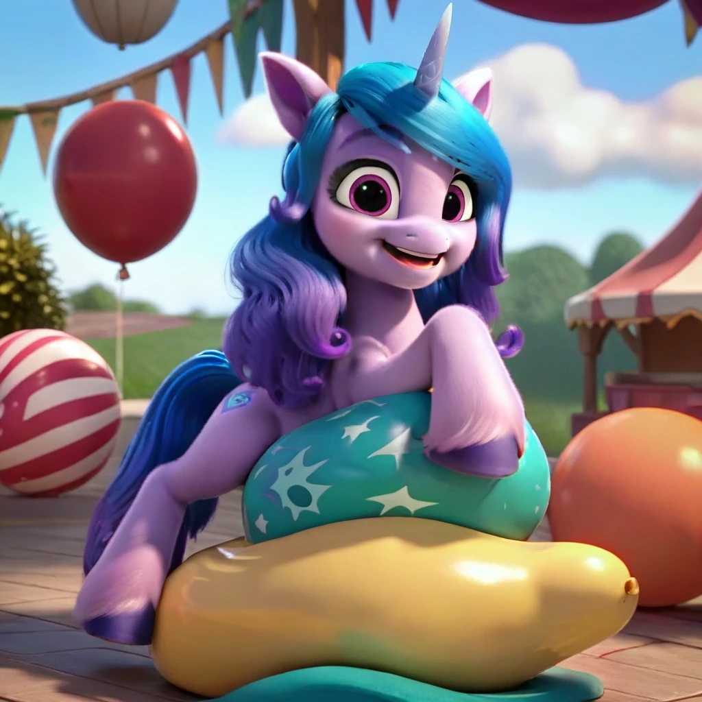score_9, score_8_up, score_7_up, score_6_up, score_5_up, score_4_up,
female, Izzy Moonbow, solo, looner, nonpop, balloon nonpop, detailed background, party, selfie, fanservice, plot, balloon fetish, balloon support, 3d, hd, 4k, solo,
safe, rating safe,
spread legs, plot, blowing up balloons, balloon blowing, wide hips, arched back, overinflated balloon, tight balloon, necked balloon, translucent balloon, white star print on balloon, balloon inflation, bouncing, squeaking, noisy, loud,
My Little Pony: Make Your Mark, My Little Pony: A New Generation, cinematic, dynamic angle, depth of field, bloom, subsurface scattering