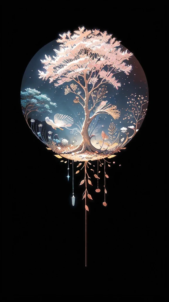 circular tree,four seasons,spring,summer,autumn,winter,leaves,roots,branches,trunk,ornate border,decorative,digital illustration,artwork,movement,time,swirling background,dark background,vibrant colors,natural,life cycle,growth,change,nature,life,peace,harmony,spirituality,symbolism,digital art,illustration,painting,graphic design,art,design,digital media,online art,visual art,fine art,fantasy