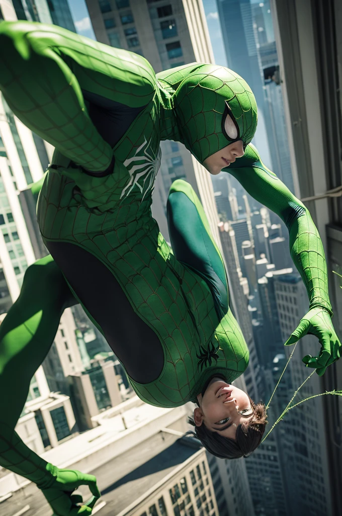 green spider man