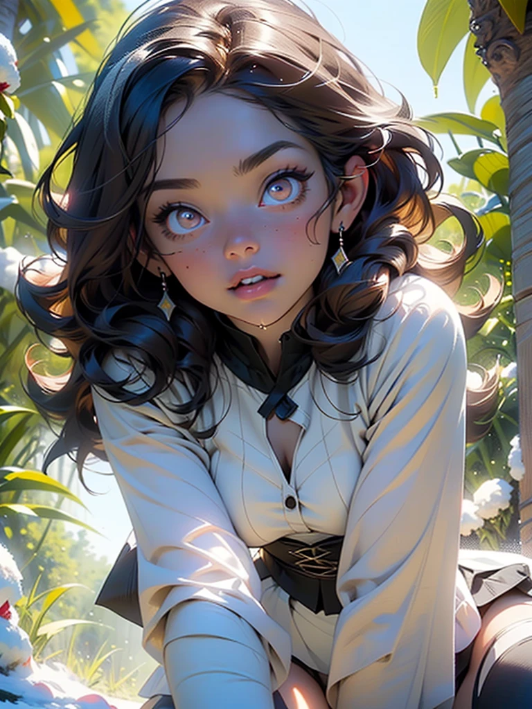 ((((snow white)))),cute girl,(((1 girl))),snow white de "Disney",
(breasts big:1.4),(((fluffy hair,Bblack hair,shorth hair,wavy hair))),(((maroon_eyeballs:1.3))),intricate eyeballs,beautiful detailed eyeballs,symmetrical eyeballs,((fatter)),((shining skin:1.5,shining skin: 1.5,skin tanned,shining skin,very shining skin,shinny body,plastic glitter skin,exaggerated shining skin,brightened skin,wet legs))),(spider lower abdomen,narrow waisted,wide hip,athletic body,inflated legs, thick-thighs,body detailed,(face detailed)),fleshy lips,((1woman is a young woman, ten mens, beautiful perfect face princess, 苗条)),curved,
cute,slutty,seducer,Erotic,(((nsfw))),
detailed dress,yellow dress,(hair cinta,cinta,弓,red 弓,hair elastic,red hair elastic),(yellow skirt,micro skirt,Sideslit),((tight blue corset)),blue chemise,chemise,(bustier,neckleace),((blue sleeves,layered sleeves,long sleeves,puffy manga curta,puff sleeves,short over long sleeves,manga curta)),(cape,red cloak),((high collar)),
((white thigh highs,bridal garter)),((ruffled leotard,leg high leotard,leg high,azul tights)),
(dynamic pose:1.0),focus only,embarrased,(centred,scale to fit dimensions,rule of thirds),
((Pine forest)),scenario:1.25,((intricate scenario)),((forest background)),
(Bright pastel ornaments),high resolution,sharp focus,(ultra detaild,extremely detaild),(photorealistic art:1.37),(extremely detaild CG unity 8k wallpaper),(((swirly vibrant colors,vibrant theme))),(intricate),(work of art),(best qualityer),artistic photography,(photograph taken by sldr),(intricate background),perfect rendered face,perfect face details,lifelike face,photo realist,((intricate detail)),(((真实感))),