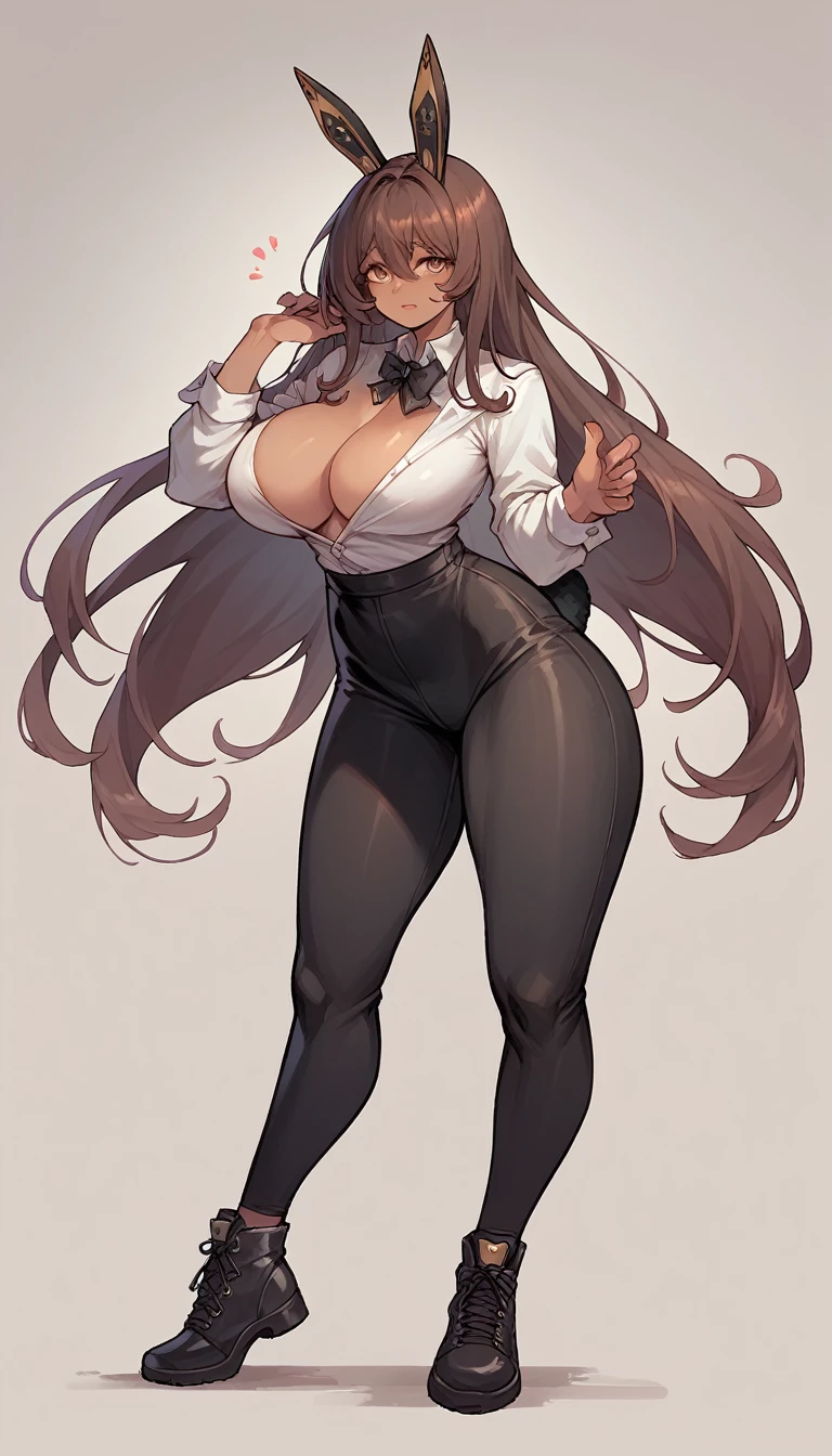 Noir (nod) bunny black big breasts and full body black leggings