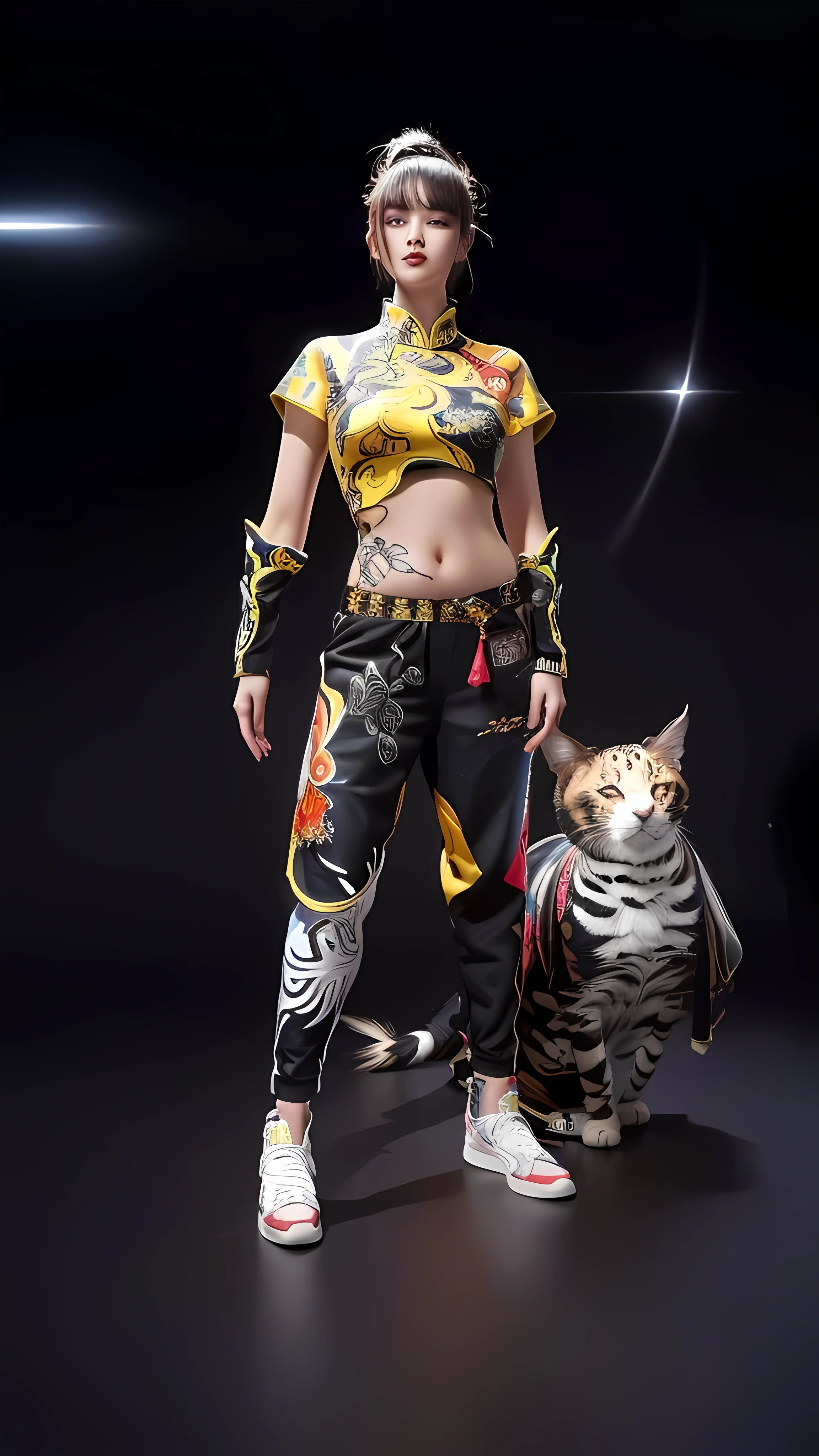Beautifull full body picture, full body shot hyperdetailed, full body!! maximalist details, in the style of sifu 🔥 😎 🕹️ 👀 :2, highly detailed full body, full body detailed