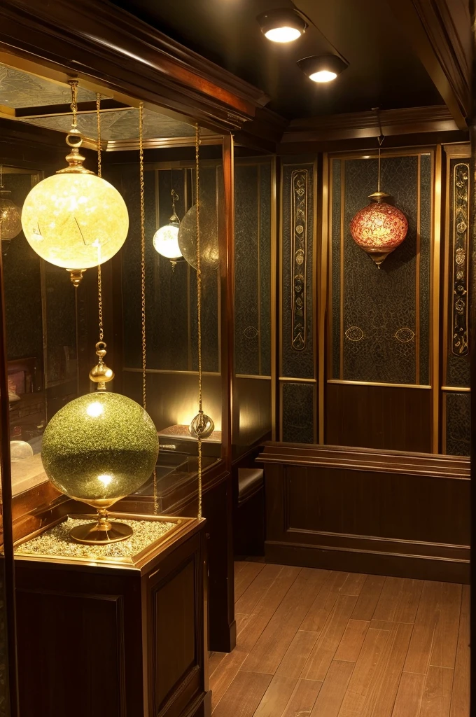 Genuine、Moldavite pendulum、beautiful、The background is inside a fortune-telling parlor.、one