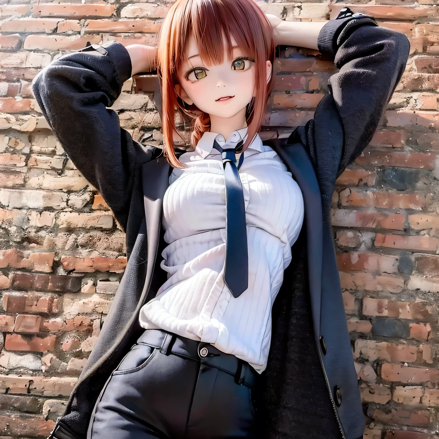 Makina Chainsaw Man White blouse Black slacks
