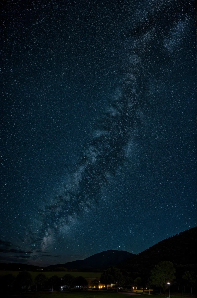 The starry sky is shining