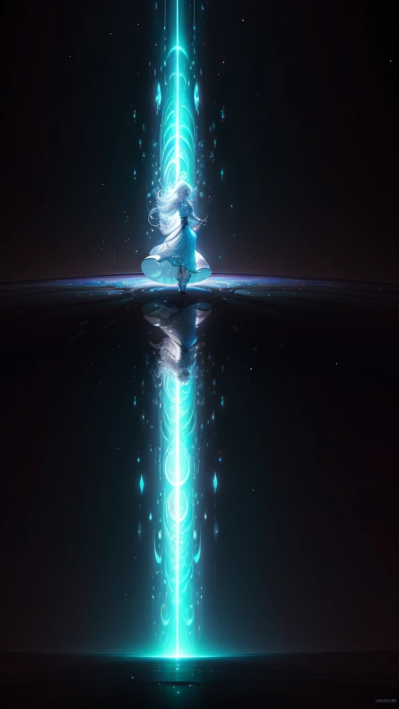 In this breathtaking 4K resolution masterpiece, A dreamlike white-haired girl is seen dancing gracefully in a vast space.. Her flowing dress makes her look comfortable all around.々and floating, highlighting her graceful movements. This scene was shot with professional precision., Showcasing an extreme level of detail in every aspect of this work of art. Fractal art background creates a mesmerizing and hypnotic atmosphere, Vivid and colorful space patterns. Celestial glow illuminates the serene atmosphere, Creates a fascinating and otherworldly atmosphere. The seamless motion and high resolution of this image、It transports the viewer to a realm of pure beauty and aesthetic pleasure.。. With fine texture, Fantastic lighting, Fascinating composition, This piece is truly a work of art..