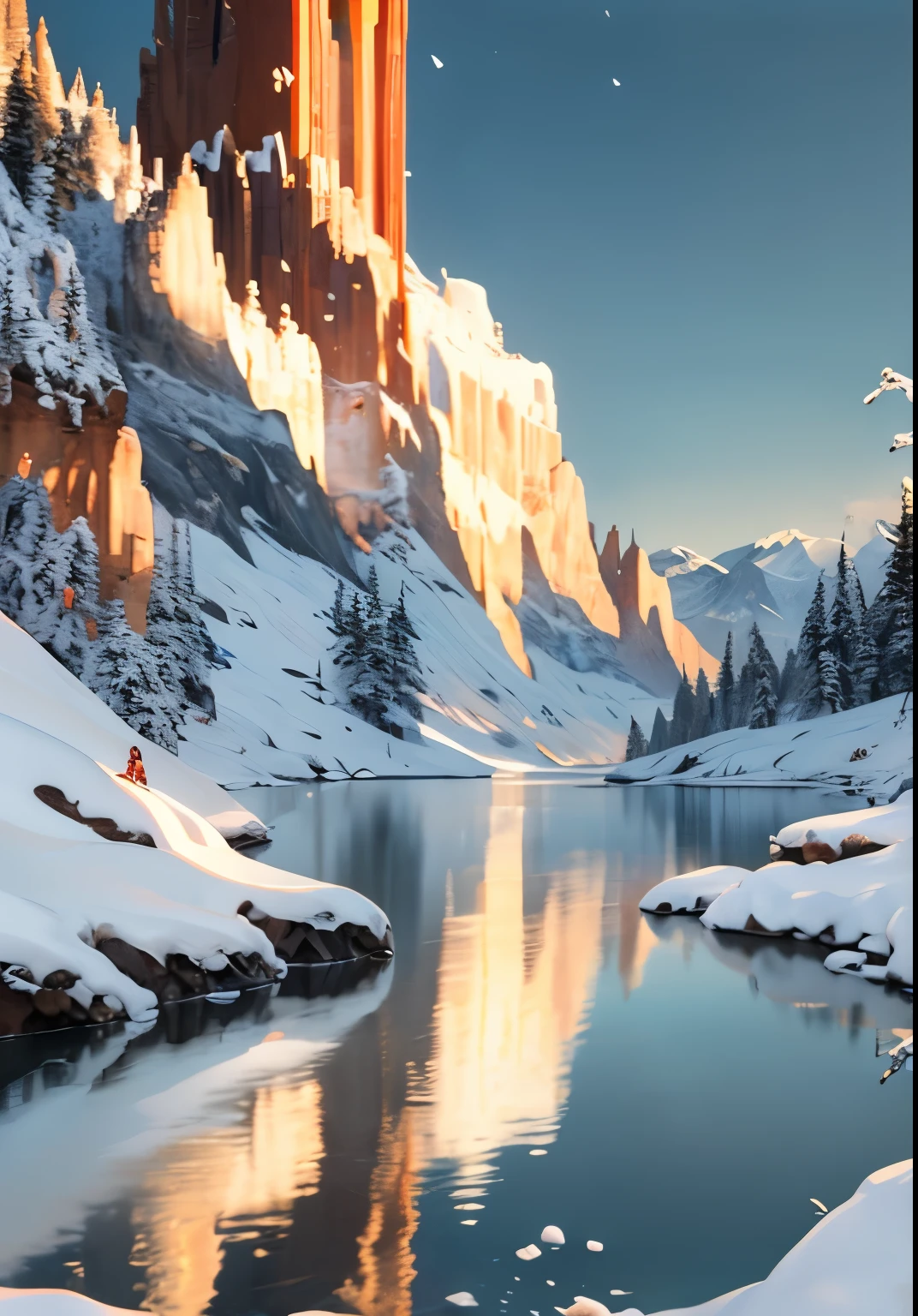 landscape,water,(Highly detailed CG Unity 8k wallpaper), The most beautiful works of art in the world,Professional majestic oil painting,Complex, High detail, Sharp focus, dramatic, Photorealistic pictorial art