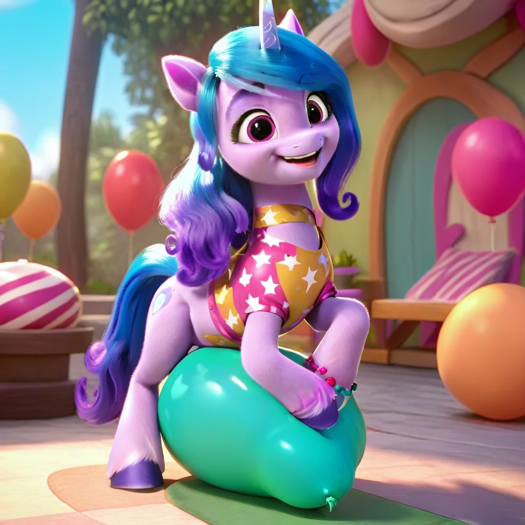 score_9, score_8_up, score_7_up, score_6_up, score_5_up, score_4_up,
female, Izzy Moonbow, solo, looner, nonpop, balloon nonpop, detailed background, party, selfie, fanservice, plot, balloon fetish, balloon support, 3d, hd, 4k, solo,
safe, rating safe,
spread legs, plot, blowing up balloons, balloon blowing, wide hips, arched back, overinflated balloon, tight balloon, necked balloon, translucent balloon, white star print on balloon, balloon inflation, bouncing, squeaking, noisy, loud,
My Little Pony: Make Your Mark, My Little Pony: A New Generation, cinematic, dynamic angle, depth of field, bloom, subsurface scattering
