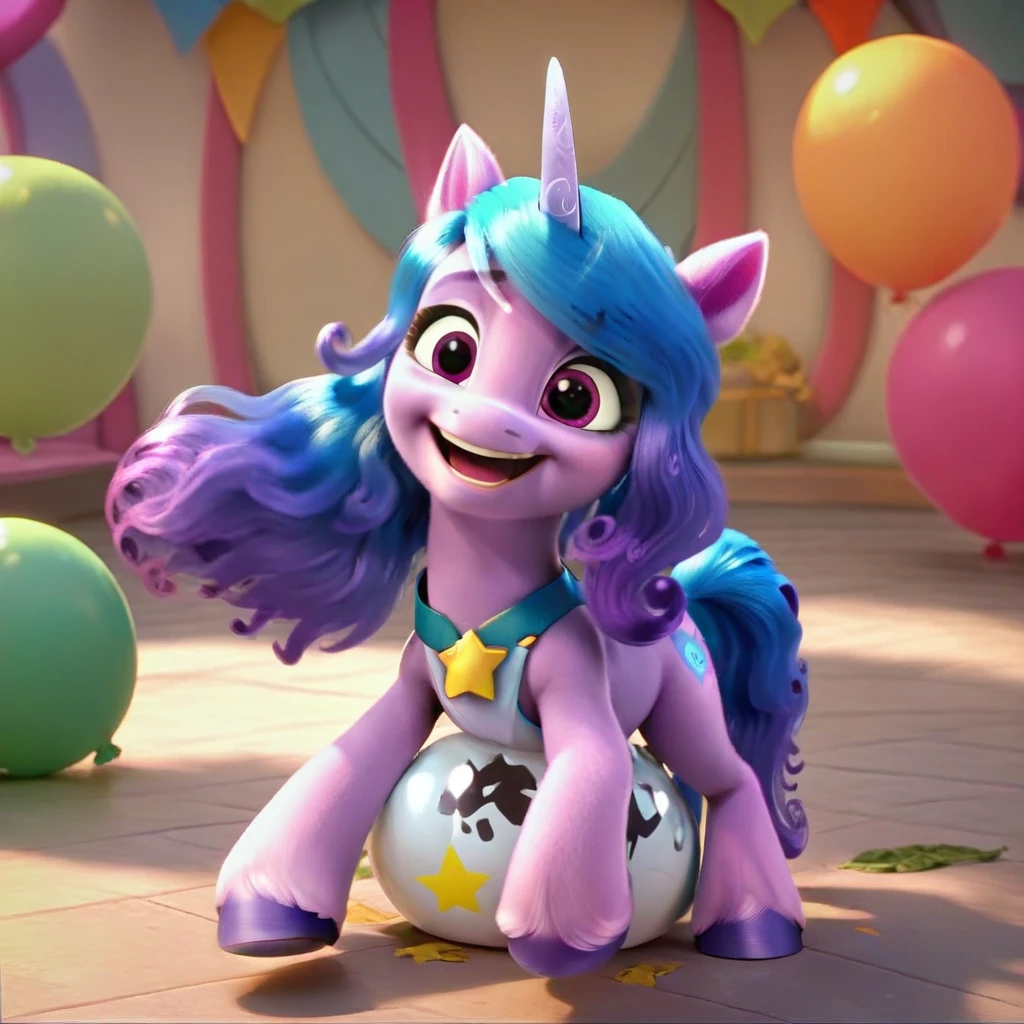 score_9, score_8_up, score_7_up, score_6_up, score_5_up, score_4_up, 
female, Izzy Moonbow, solo, looner, nonpop, balloon nonpop, detailed background, party, selfie, fanservice, plot, balloon fetish, balloon support, 3d, hd, 4k, solo,
safe, rating safe,
spread legs, plot, blowing up balloons, balloon blowing, wide hips, arched back, overinflated balloon, tight balloon, necked balloon, translucent balloon, white star print on balloon, balloon inflation, bouncing, squeaking, noisy, loud,
My Little Pony: Make Your Mark, My Little Pony: A New Generation, cinematic, dynamic angle, depth of field, bloom, subsurface scattering
