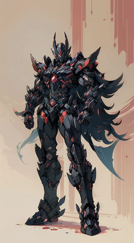 AI based on Transformers prime,  Megatron with cherry colored horns with black 
