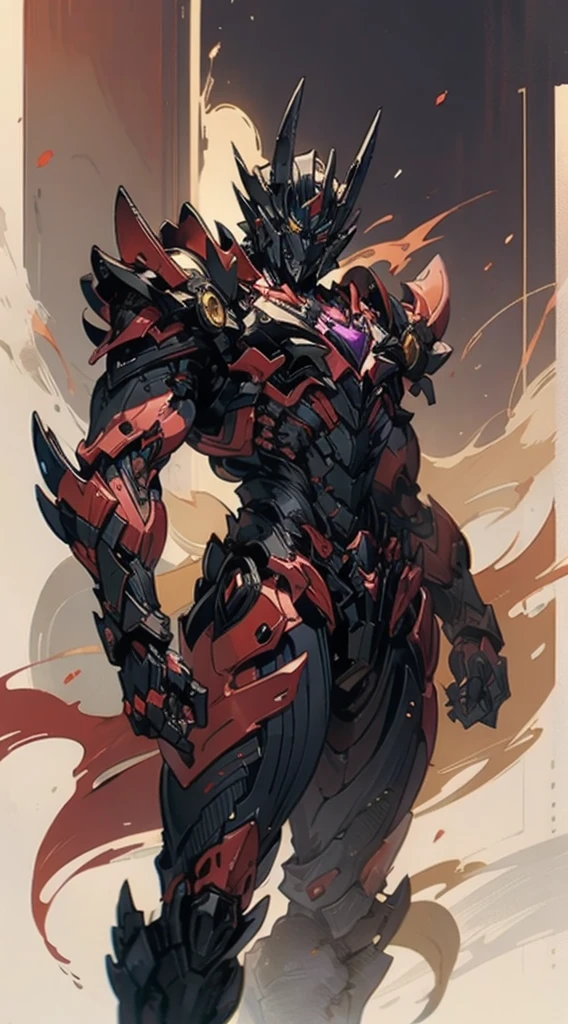 AI based on Transformers prime,  Megatron with cherry colored horns with black 