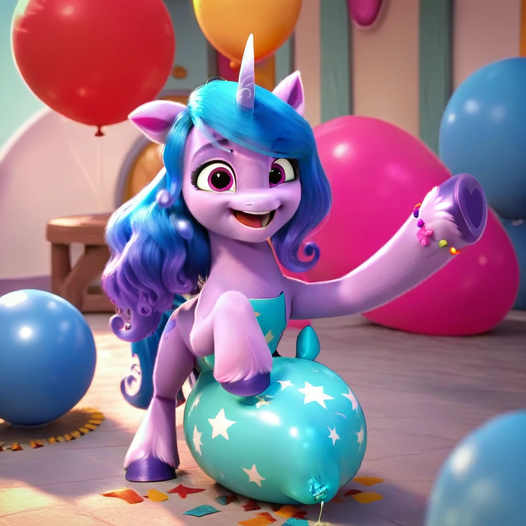 score_9, score_8_up, score_7_up, score_6_up, score_5_up, score_4_up,
female, Izzy Moonbow, solo, looner, nonpop, balloon nonpop, detailed background, party, selfie, fanservice, plot, balloon fetish, balloon support, 3d, hd, 4k, solo,
safe, rating safe,
spread legs, plot, blowing up balloons, balloon blowing, wide hips, arched back, overinflated balloon, tight balloon, necked balloon, translucent balloon, white star print on balloon, balloon inflation, bouncing, squeaking, noisy, loud,
My Little Pony: Make Your Mark, My Little Pony: A New Generation, cinematic, dynamic angle, depth of field, bloom, subsurface scattering